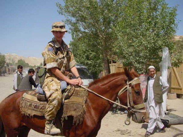 Afghan pony being ridden by me